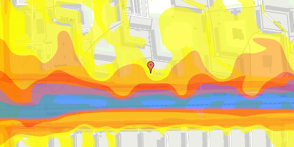 Trafikstøjkort på Dalkær 9, st. mf, 2605 Brøndby