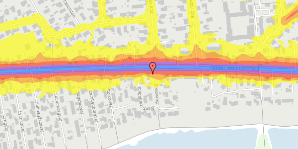 Trafikstøjkort på Gammel Køge Landevej 801, 2660 Brøndby Strand