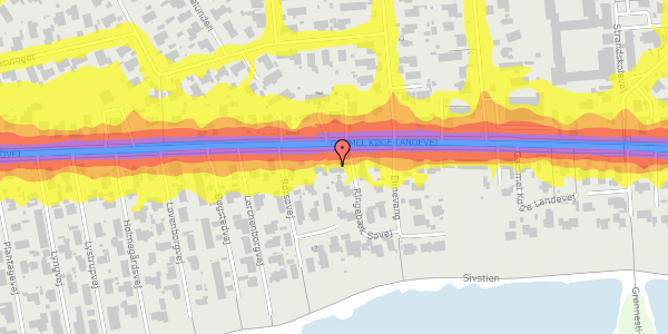 Trafikstøjkort på Gammel Køge Landevej 805, 2660 Brøndby Strand