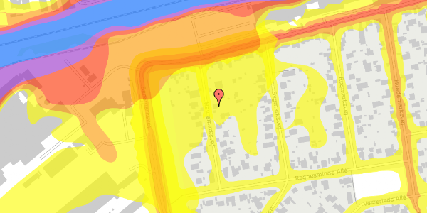 Trafikstøjkort på Havremarksvej 14, 2605 Brøndby