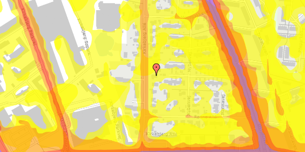 Trafikstøjkort på Kirkebjerg Allé 65A, 2605 Brøndby