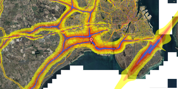 Trafikstøjkort på Kisumparken 78, 2. th, 2660 Brøndby Strand