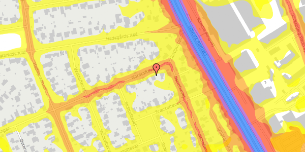 Trafikstøjkort på Nordtoftevej 5, 2605 Brøndby