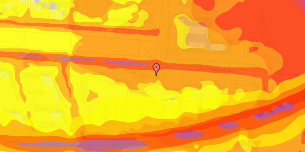Trafikstøjkort på Resenlund 18, 2660 Brøndby Strand