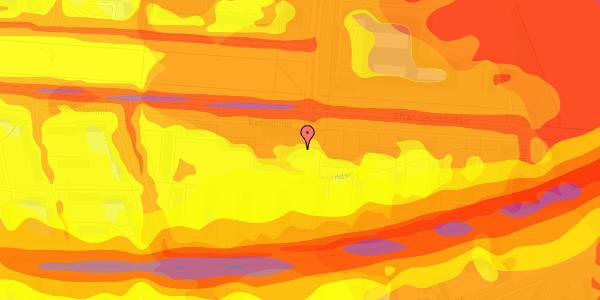 Trafikstøjkort på Resenlund 22, 2660 Brøndby Strand