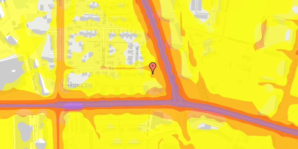 Trafikstøjkort på Rønne Allé 22, 2605 Brøndby