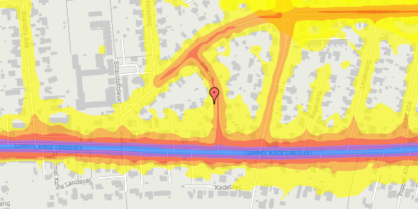 Trafikstøjkort på Silervej 7, 2660 Brøndby Strand