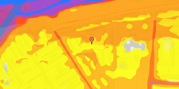 Trafikstøjkort på Tingstedparken 48, 2660 Brøndby Strand