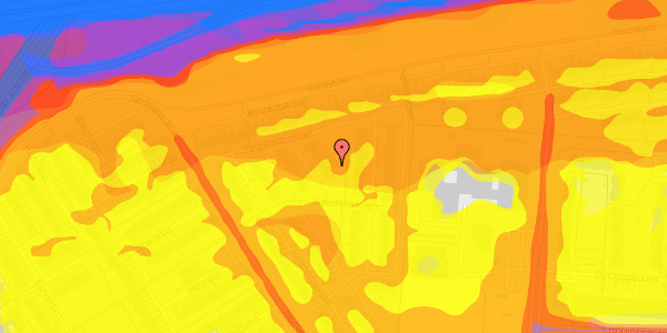 Trafikstøjkort på Tingstedparken 58, 2660 Brøndby Strand