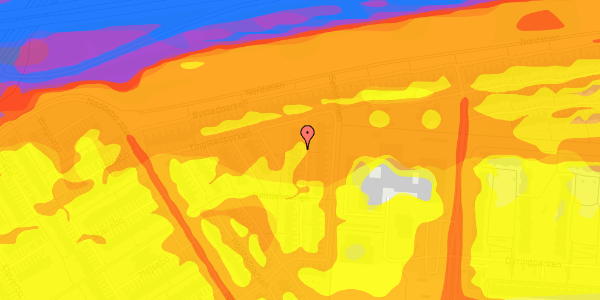 Trafikstøjkort på Tingstedparken 70, 2660 Brøndby Strand