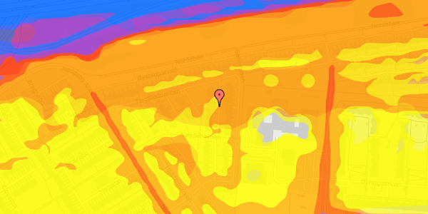 Trafikstøjkort på Tingstedparken 72, 2660 Brøndby Strand