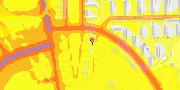 Trafikstøjkort på Toftager 14, 2605 Brøndby