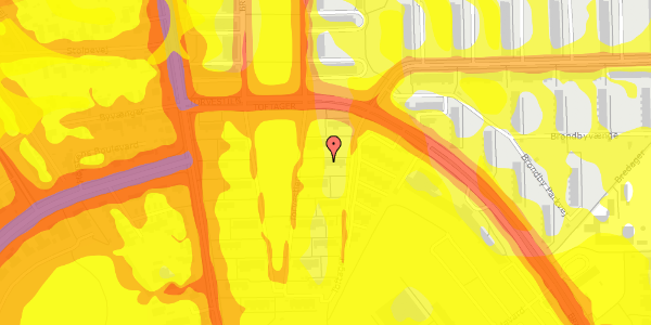 Trafikstøjkort på Toftager 16, 2605 Brøndby