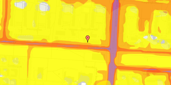 Trafikstøjkort på Tranumparken 2, 3. 4, 2660 Brøndby Strand