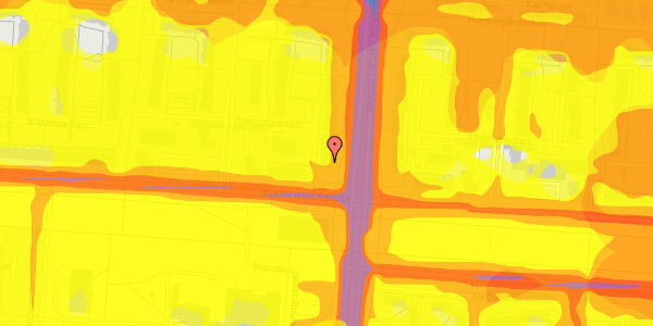 Trafikstøjkort på Tranumparken 24, 3. mf, 2660 Brøndby Strand