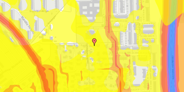Trafikstøjkort på Ved Lindelund 18, 2605 Brøndby