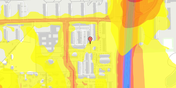 Trafikstøjkort på Ved Lindelund 43, 2605 Brøndby