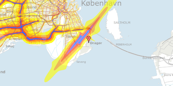 Trafikstøjkort på A.P. Møllers Allé 11, 2791 Dragør