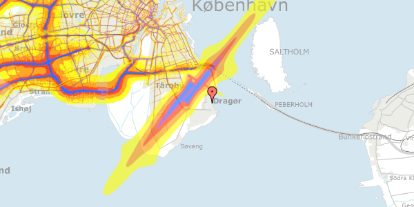 Trafikstøjkort på Agthsvej 8, 2791 Dragør