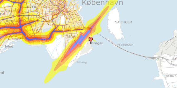 Trafikstøjkort på Agthsvej 9, 2791 Dragør