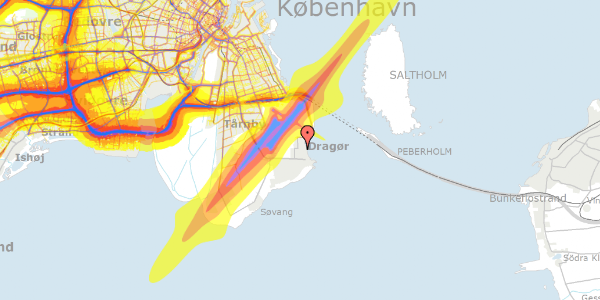 Trafikstøjkort på Agthsvej 14, 2791 Dragør