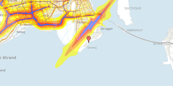 Trafikstøjkort på Ahornvej 8, 2791 Dragør