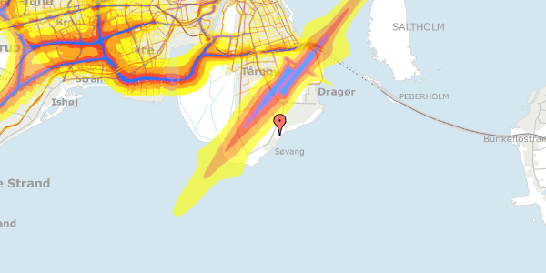 Trafikstøjkort på Ahornvej 11, 2791 Dragør