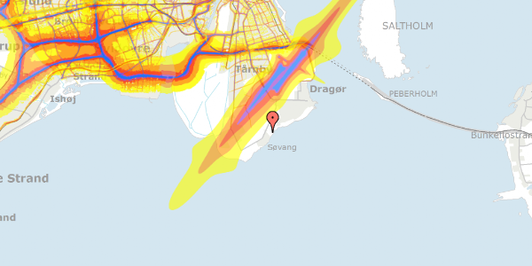 Trafikstøjkort på Ahornvej 13, 2791 Dragør