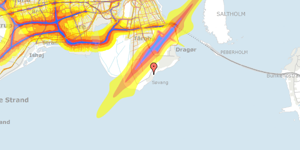 Trafikstøjkort på Akacievej 2, 2791 Dragør