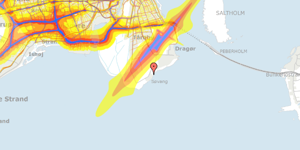 Trafikstøjkort på Akacievej 16, 2791 Dragør