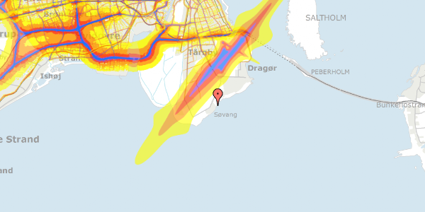 Trafikstøjkort på Akacievej 24, 2791 Dragør