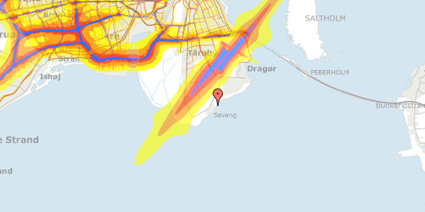 Trafikstøjkort på Akacievej 33, 2791 Dragør