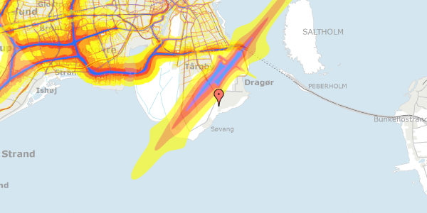 Trafikstøjkort på Bachersmindevej 15, 2791 Dragør