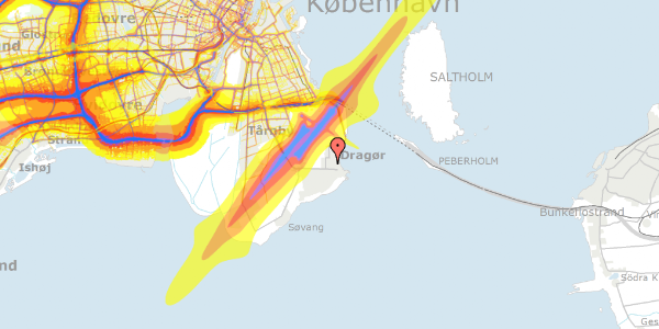 Trafikstøjkort på D B Dirchsens Alle 25, 2791 Dragør