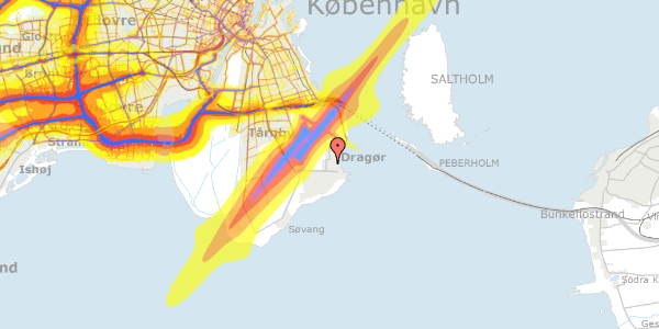 Trafikstøjkort på D B Dirchsens Alle 39, 2791 Dragør