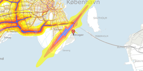 Trafikstøjkort på D B Dirchsens Alle 40, 2791 Dragør