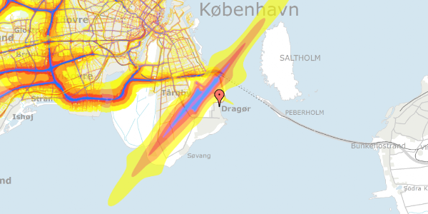 Trafikstøjkort på D B Dirchsens Alle 66, 2791 Dragør