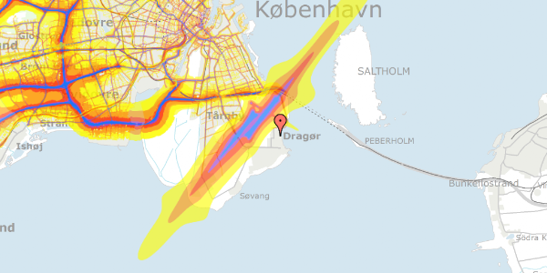 Trafikstøjkort på D B Dirchsens Alle 79, 2791 Dragør