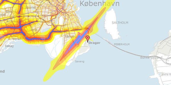 Trafikstøjkort på D B Dirchsens Alle 87, 2791 Dragør