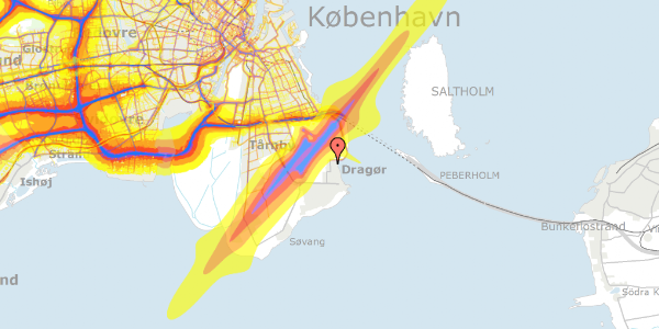 Trafikstøjkort på D B Dirchsens Alle 107, 2791 Dragør