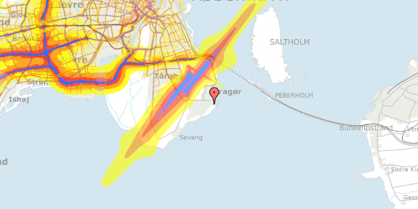 Trafikstøjkort på Drogdensvej 1, 2791 Dragør