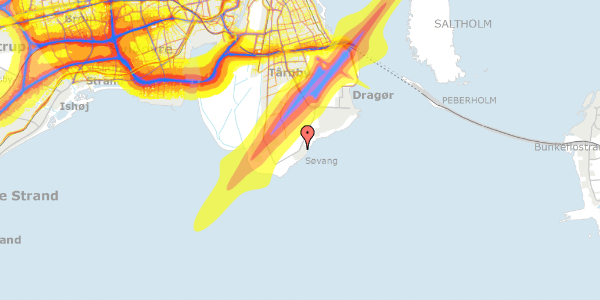 Trafikstøjkort på Elmevej 6, 2791 Dragør