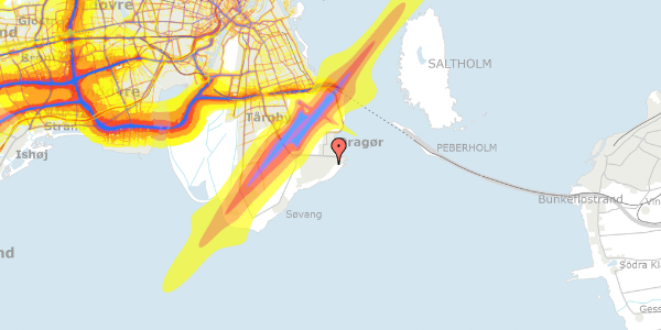 Trafikstøjkort på Engvej 20B, st. 2, 2791 Dragør