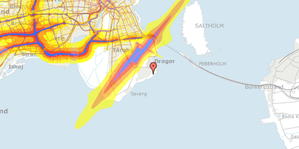 Trafikstøjkort på Engvej 54, 1. th, 2791 Dragør