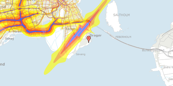 Trafikstøjkort på Engvej 58, 1. th, 2791 Dragør