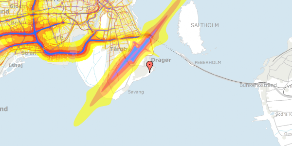 Trafikstøjkort på Engvej 60, 1. th, 2791 Dragør