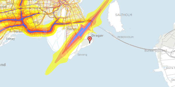 Trafikstøjkort på Engvej 69, 2791 Dragør