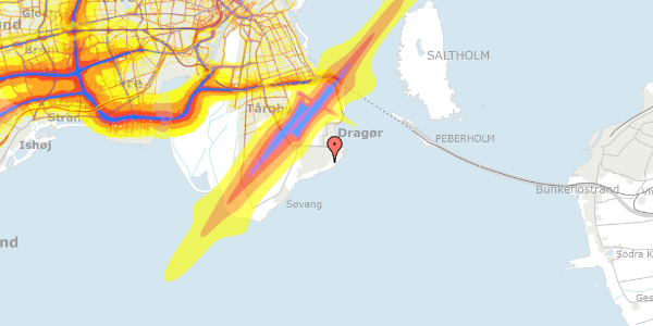 Trafikstøjkort på Engvej 74, 2. tv, 2791 Dragør