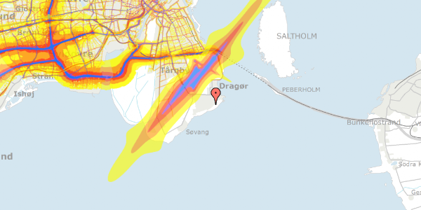 Trafikstøjkort på Engvej 76, 1. th, 2791 Dragør