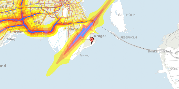 Trafikstøjkort på Engvej 77, 2791 Dragør